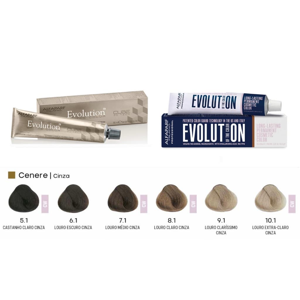 Coloração Alfaparf  - (.1) - CINZA - Tintura Evolution Of The Color Cube 60g