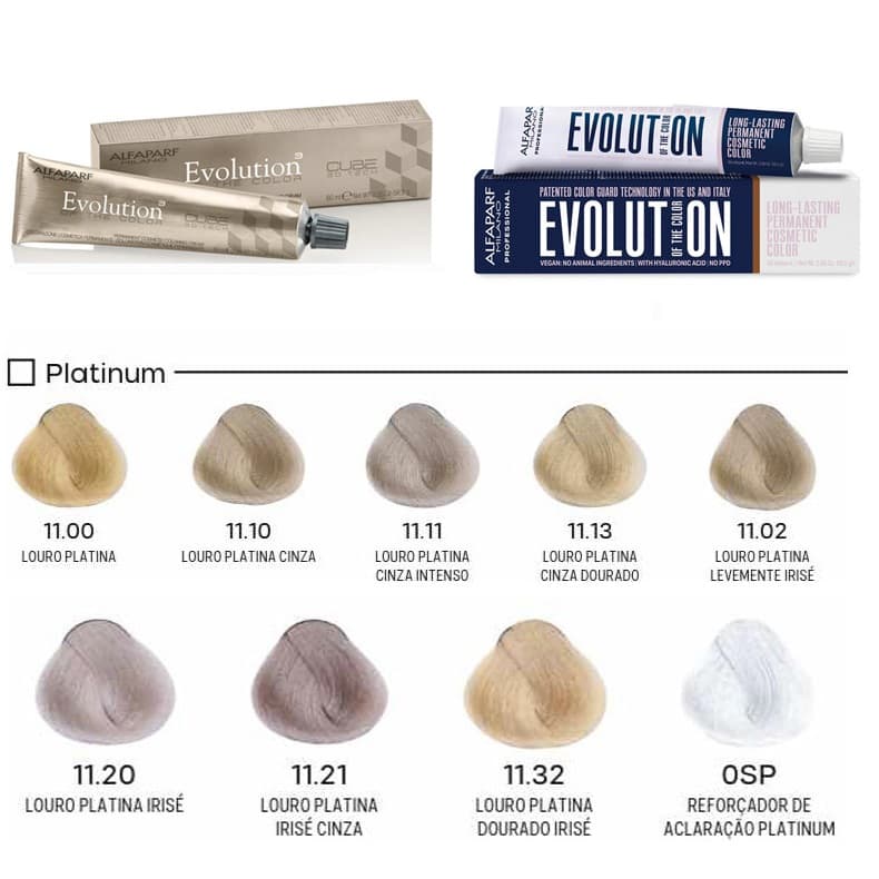Coloração Alfaparf - Platinum (11.) - Tintura Evolution Of The Color Cube 60g