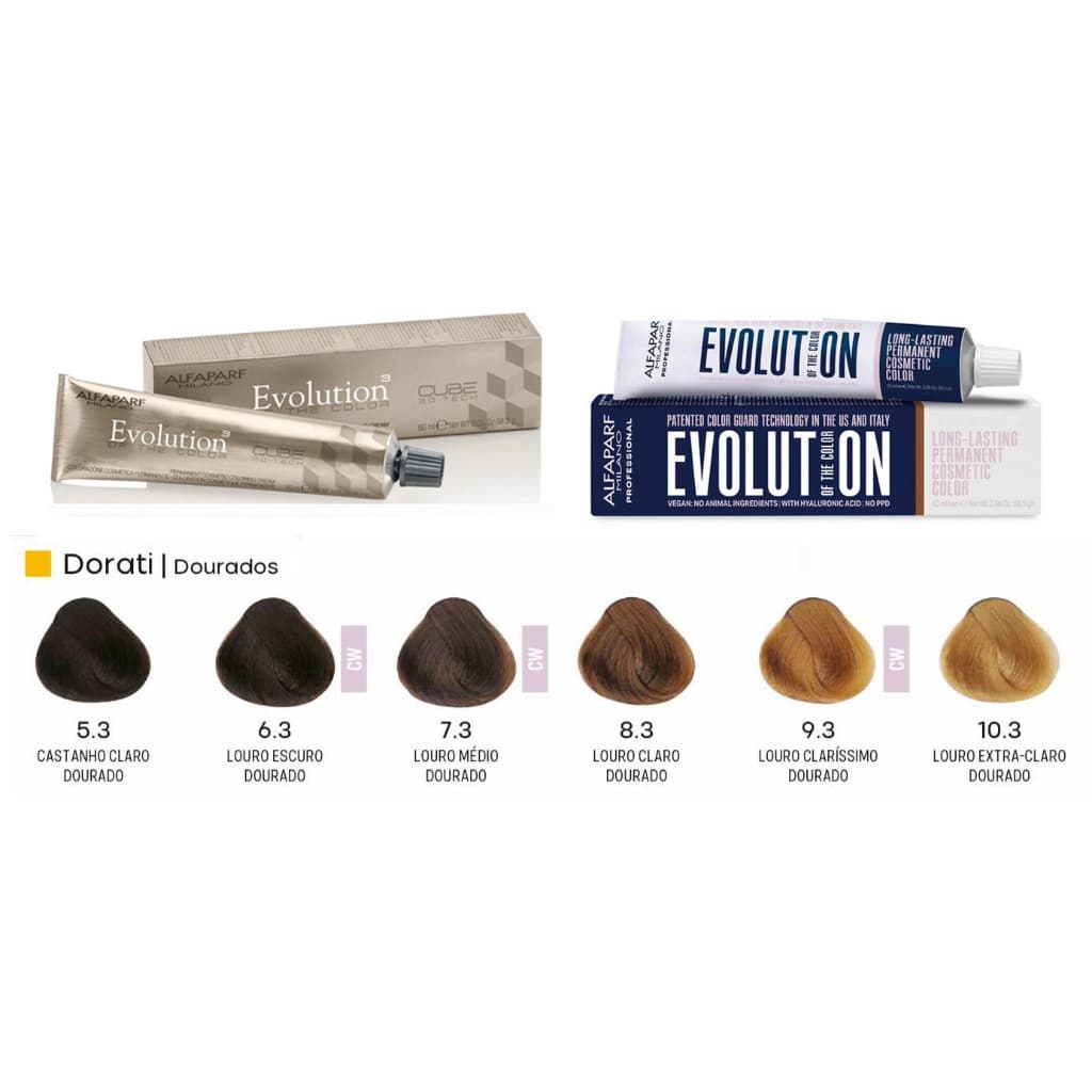 Coloração Alfaparf - (.3) - DOURADO - Tintura Evolution Of The Color Cube 60g