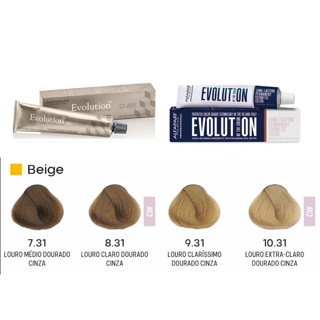 Coloração Alfaparf - (.31) - BEGE - Tintura Evolution Of The Color Cube 60g