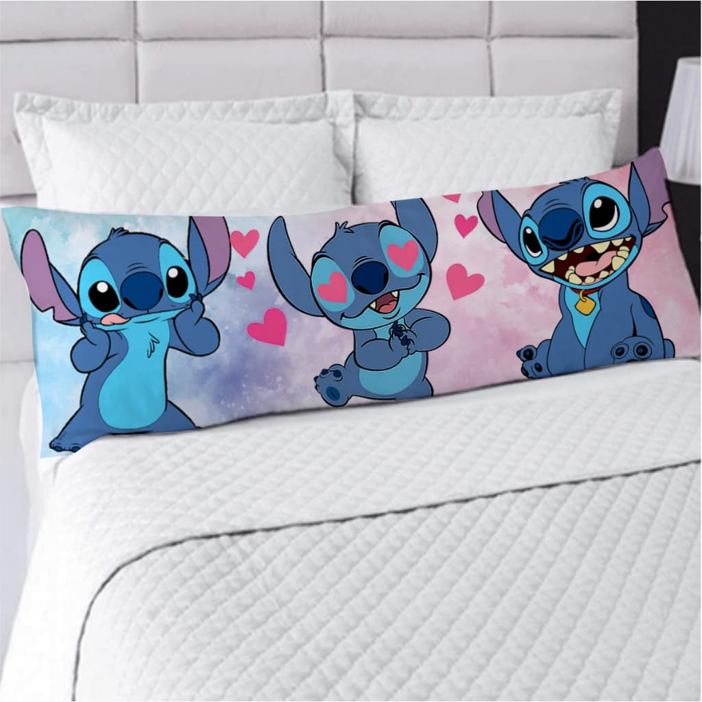 Fronha para Travesseiro De Corpo Xuxão 1.25x0.45cm Stitch Estampas Personalizadas