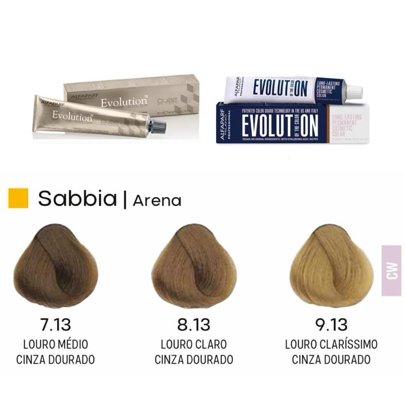 Coloração Alfaparf - (.13) - AREIA - Tintura Evolution Of The Color Cube 60g