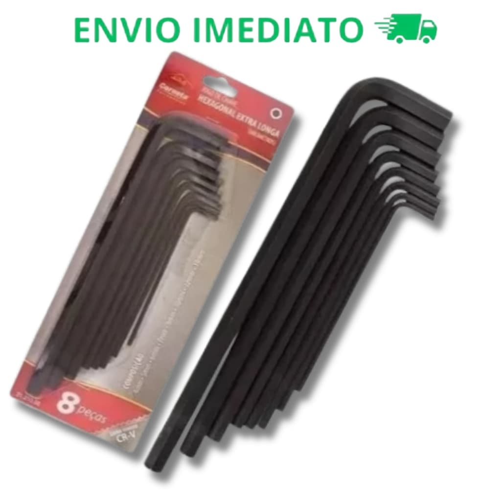 Kit De  Chave Allen Extra Longa 4 A 14mm Crv - Corneta