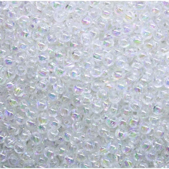 Até Mil Peças Bola Transparente Irisada 6mm Pérola Passante Pulseiras Colares Sabão