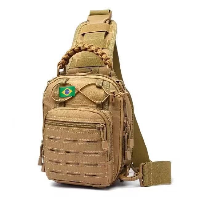 Resistente a lágrimas tecido oxford exterior esportes homens estilingue bolsa peitoral 1 bandeira de presente