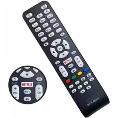 Controle Remoto Compatível Tv Aoc Com Botão Netflix Led Smart Novo SKY-8050 / LE-7463 / VC-A8203 - Substituto Compatível