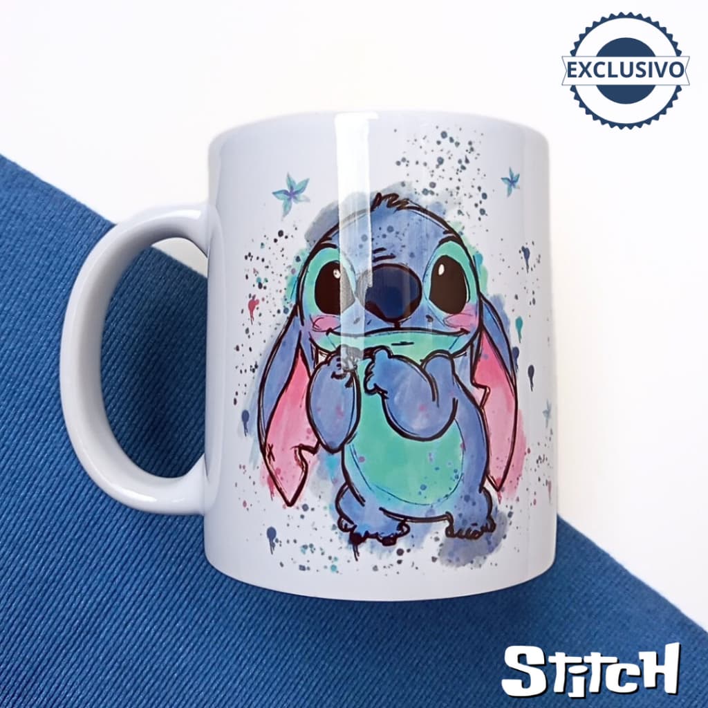 Caneca Stitch 325ml – Caneca Personalizada Stitch Disney | Presente Criativo Lilo & Stitch Fofa