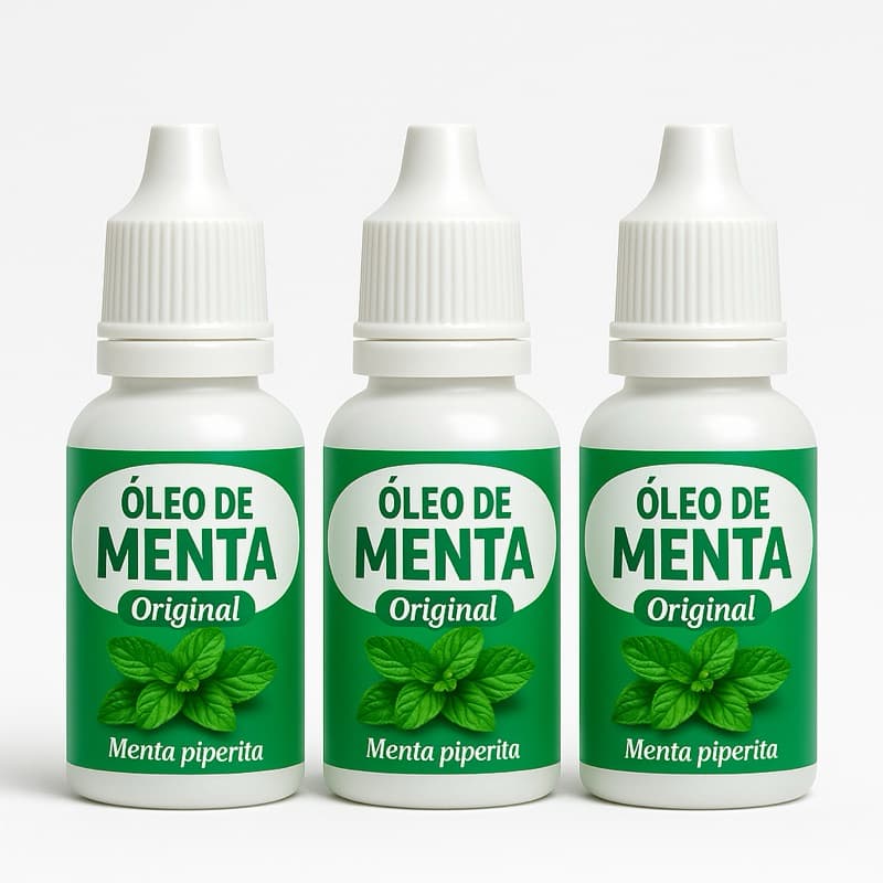 Kit 3 Óleo De Menta Apinil Original 10ml Extra Forte