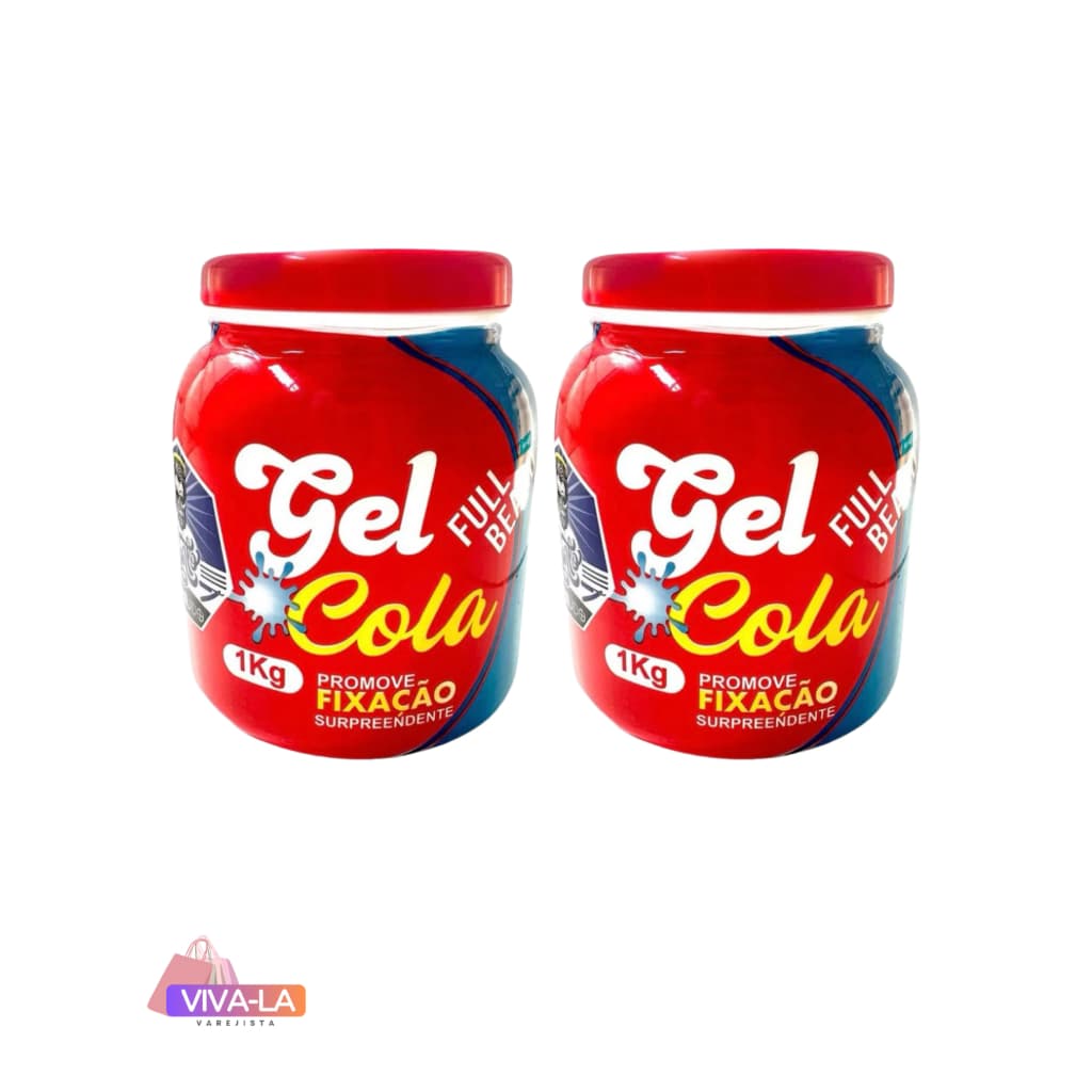 Kit 2 Gel Cola Modelador para Cabelos 1kg Fixação e Modelagem Surpreendente