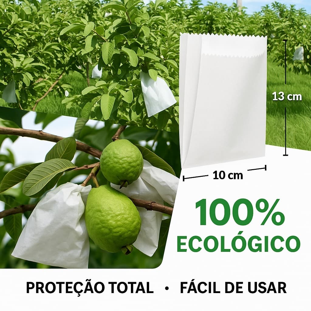 Sacos De Celulose Para  Proteção De Frutas 13 X 10cm Goiaba, Ameixa, Tomate, Manga, Pêssego