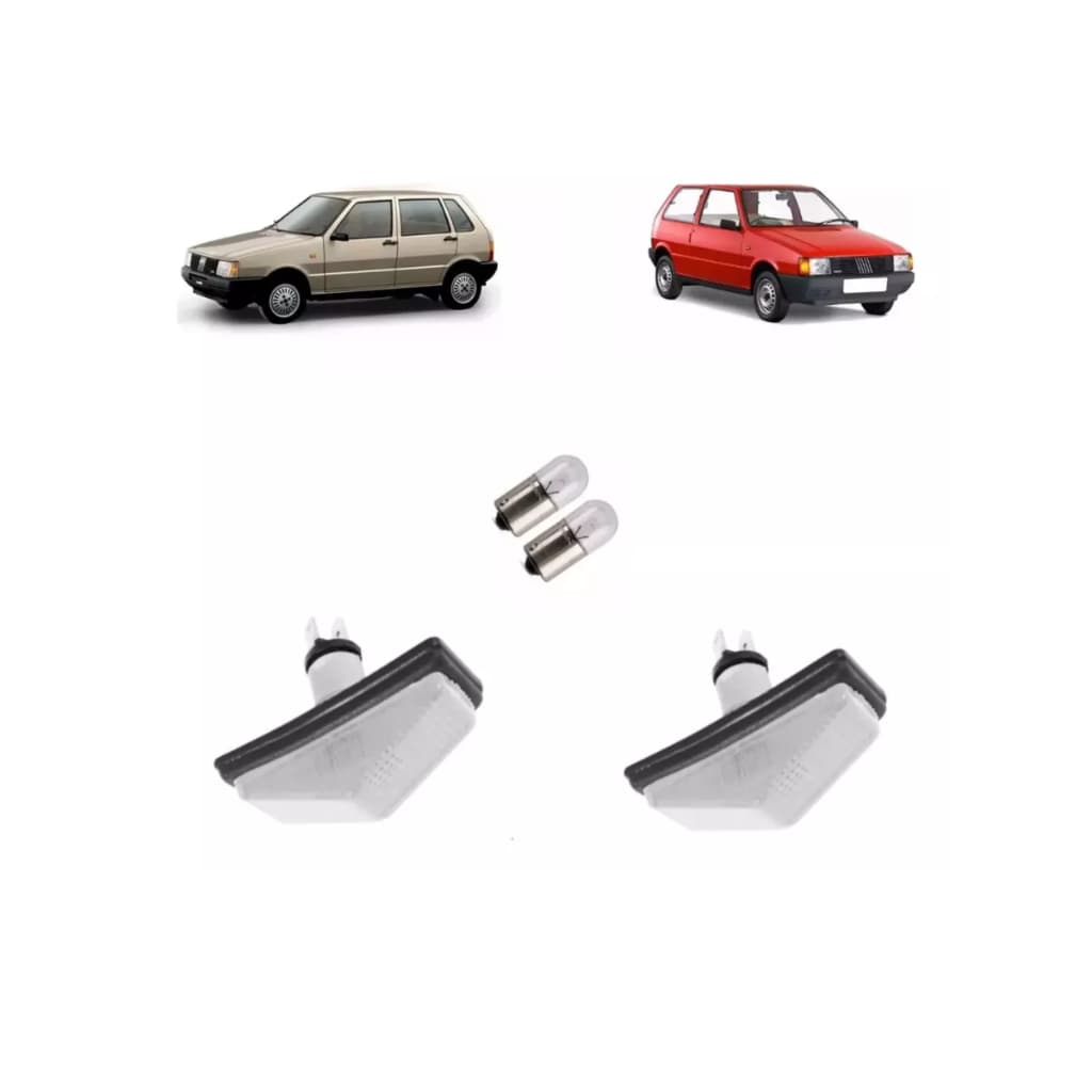 Lanternas Seta Pisca Lateral Cristal Com Lâmpadas Fiat Uno Premio Elba