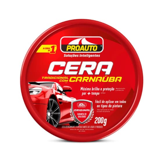 Cera Pasta Tradicional Carnaúba ProAuto 200g