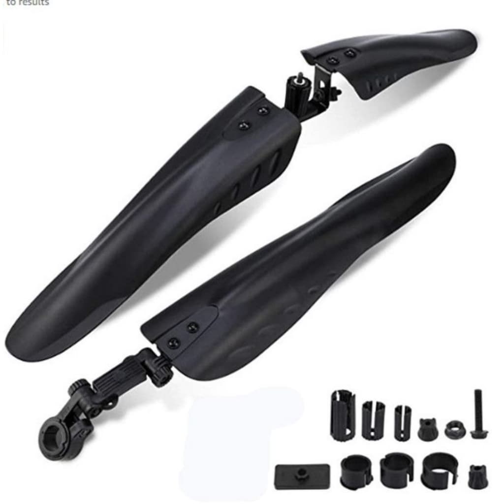 Par de Paralamas em Nylon para Bicicleta Aro 26 29 Regulável Dianteiro + Traseiro com Kit de instalação Bike MTB Urbana