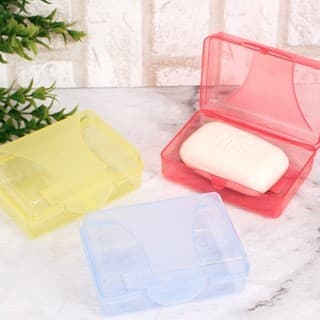Saboneteira De Pia De Plastico Retangular Com Trava + Tampa Transcolor