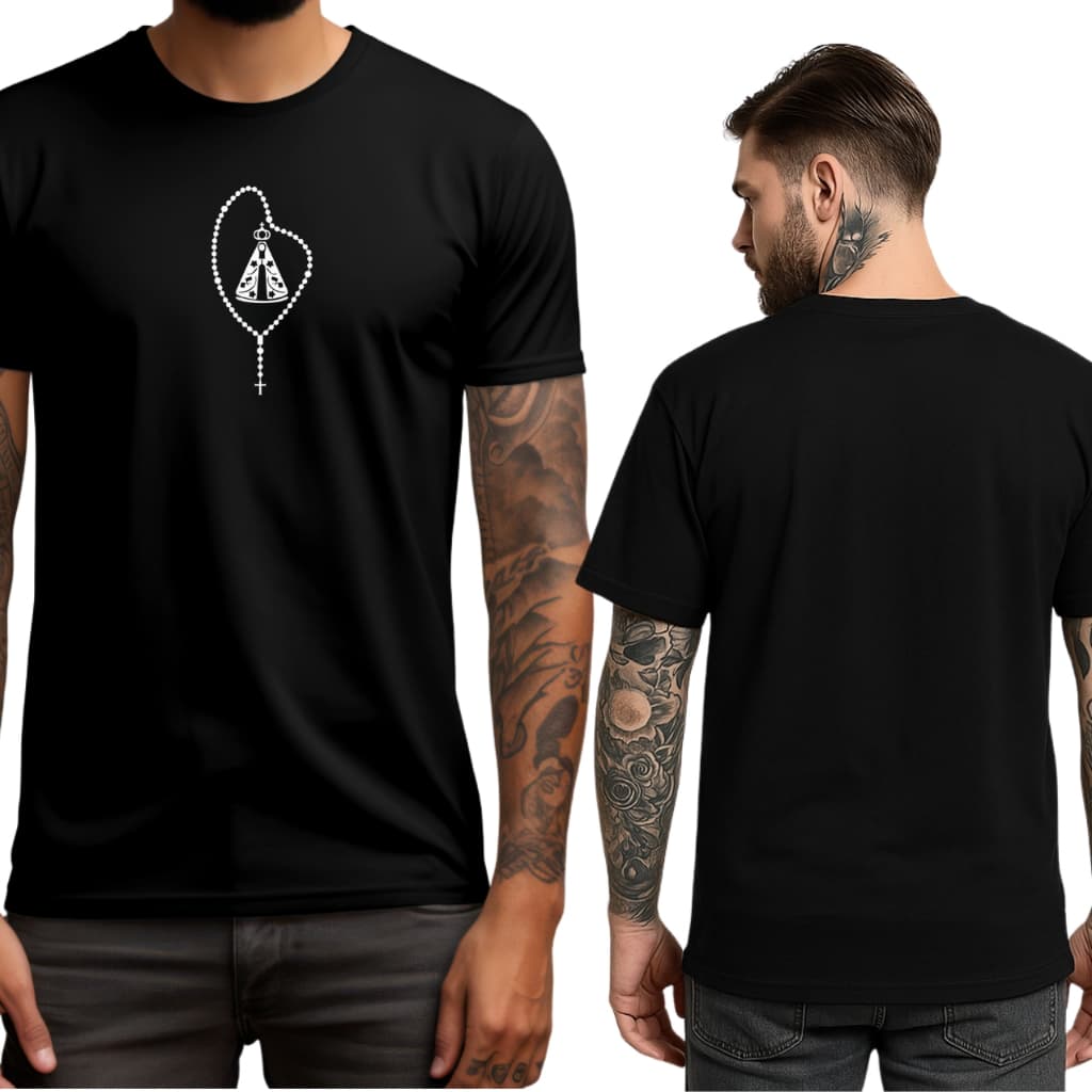 Camiseta Catolica Cristã Nossa Senhora Aparecida Varias Estampas 100% Algodão Unissex