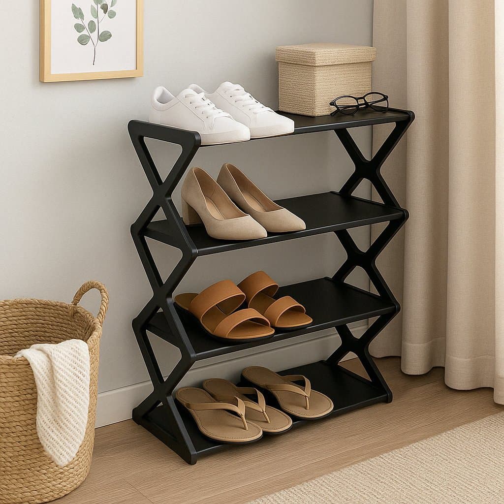 Sapateira Vertical Organizadora sanfonada multiuso Sapatos Livros Brinquedos Dobrável - Sortido