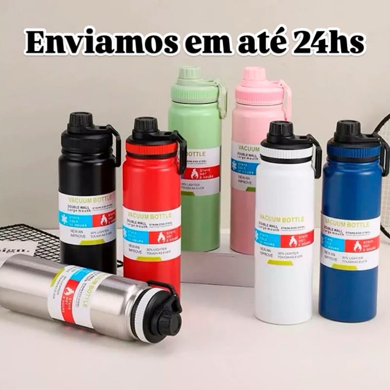 Garrafa Térmica 800ml garrafa espacial Quente & Frio Com Isolamento Térmico De Grande Capacidade Inox Térmica.