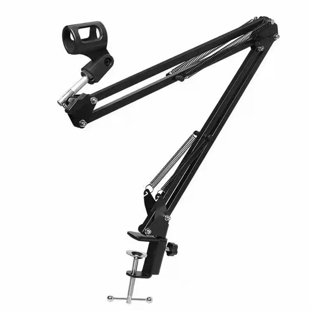 Suporte Braço Articulado de Ferro Para Microfone Pedestal Para Mesa Clipe de Microfones