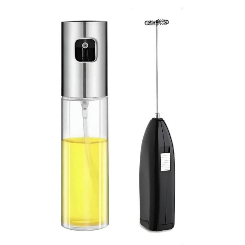 Vidro Para Azeite C/ Spray Dispenser + Misturador Profissional Portátil