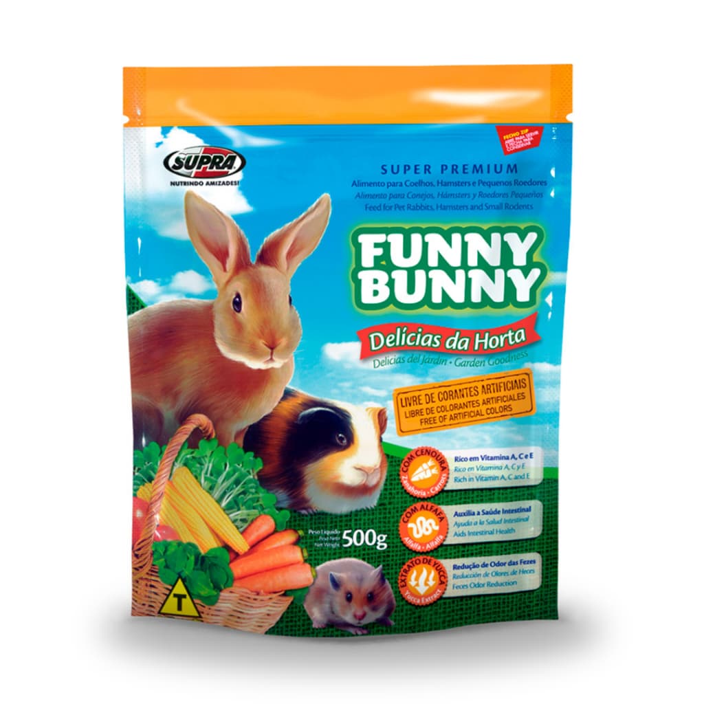 Funny Bunny Delícias da Horta 500g – Alimento Natural para Roedores e Coelhos
