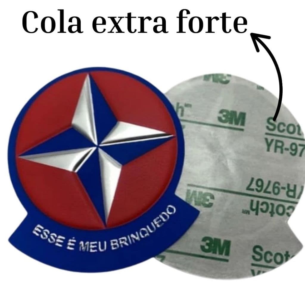 Kit 3 Adesivo Estrela esse é meu Brinquedo Carro Brilhante