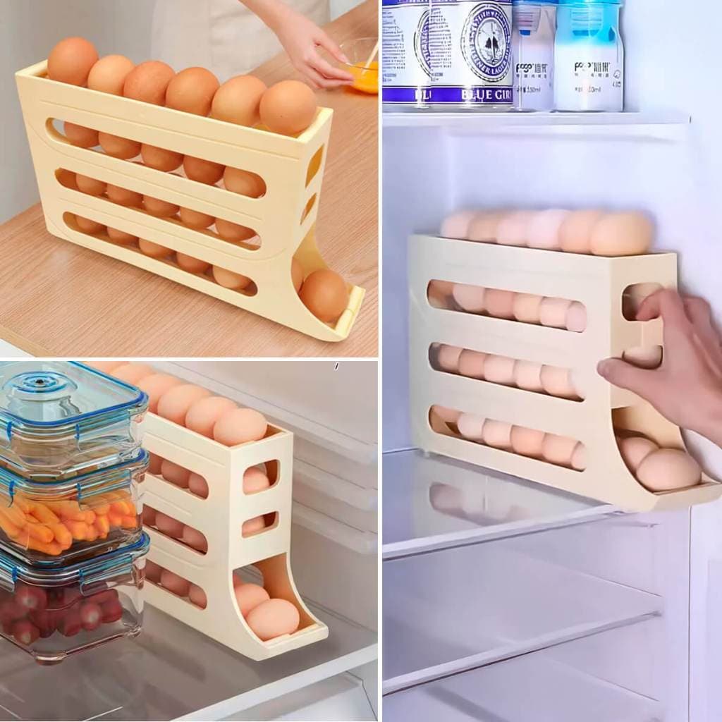 Porta Ovos Organizador de Geladeira com 4 Andares