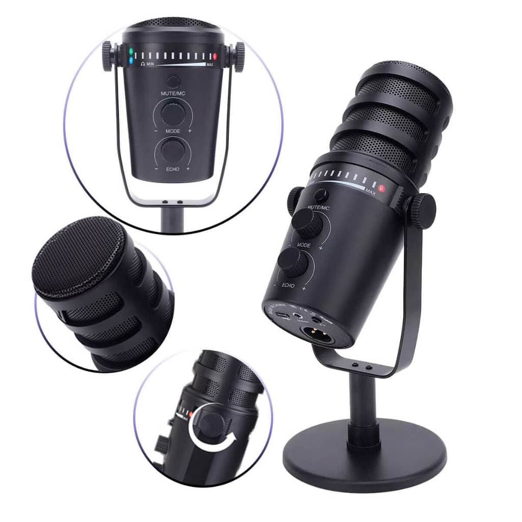 Microfone Condensador Profissional USB e XLR | Áudio Cristalino e Sem Ruídos | Padrão Cardioide para Podcast, Gravações