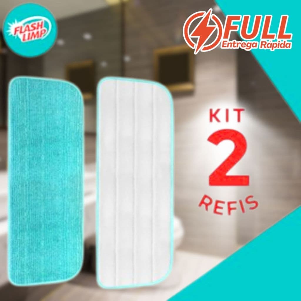 Refil Para Mop Spray Microfibra Flash Limp 2 Unidades