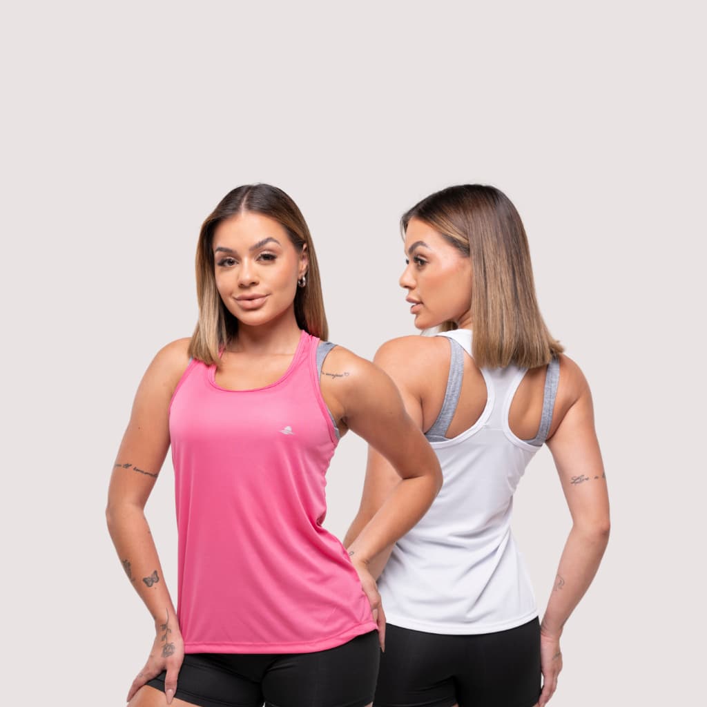 Kit 2 Regatas Feminina Fitness