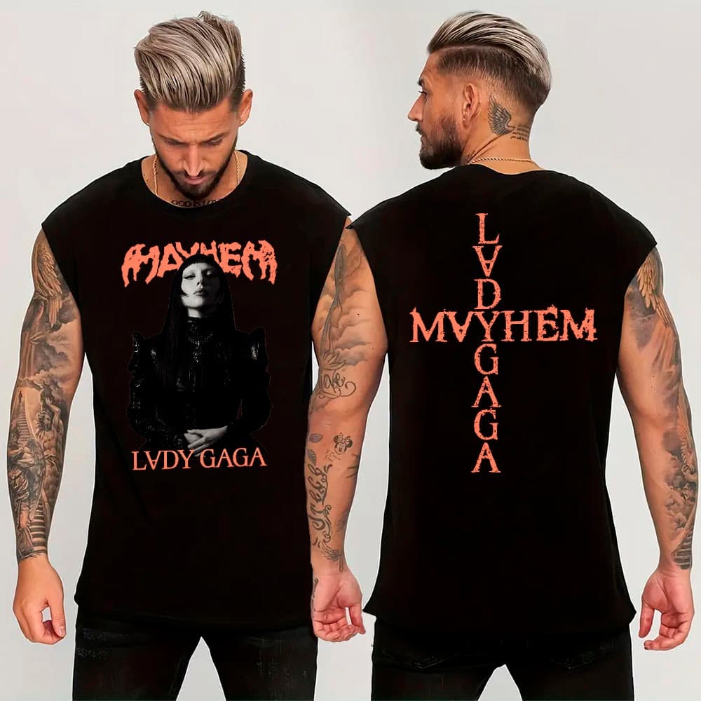 Camiseta Regata Overseized Machão Lady Gaga Mayhem Álbum Arte Exclusiva Pop