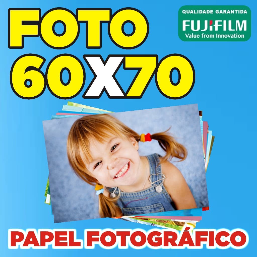 Impressão / Revelação Foto 60x70 Cm Papel Fotográfico Fujifilm