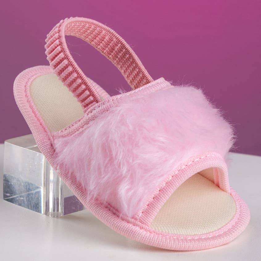 Sandália Pantufa Infantil Menina Pelúcia Bebê Feminina Criança Bella Lis Promoção Desconto