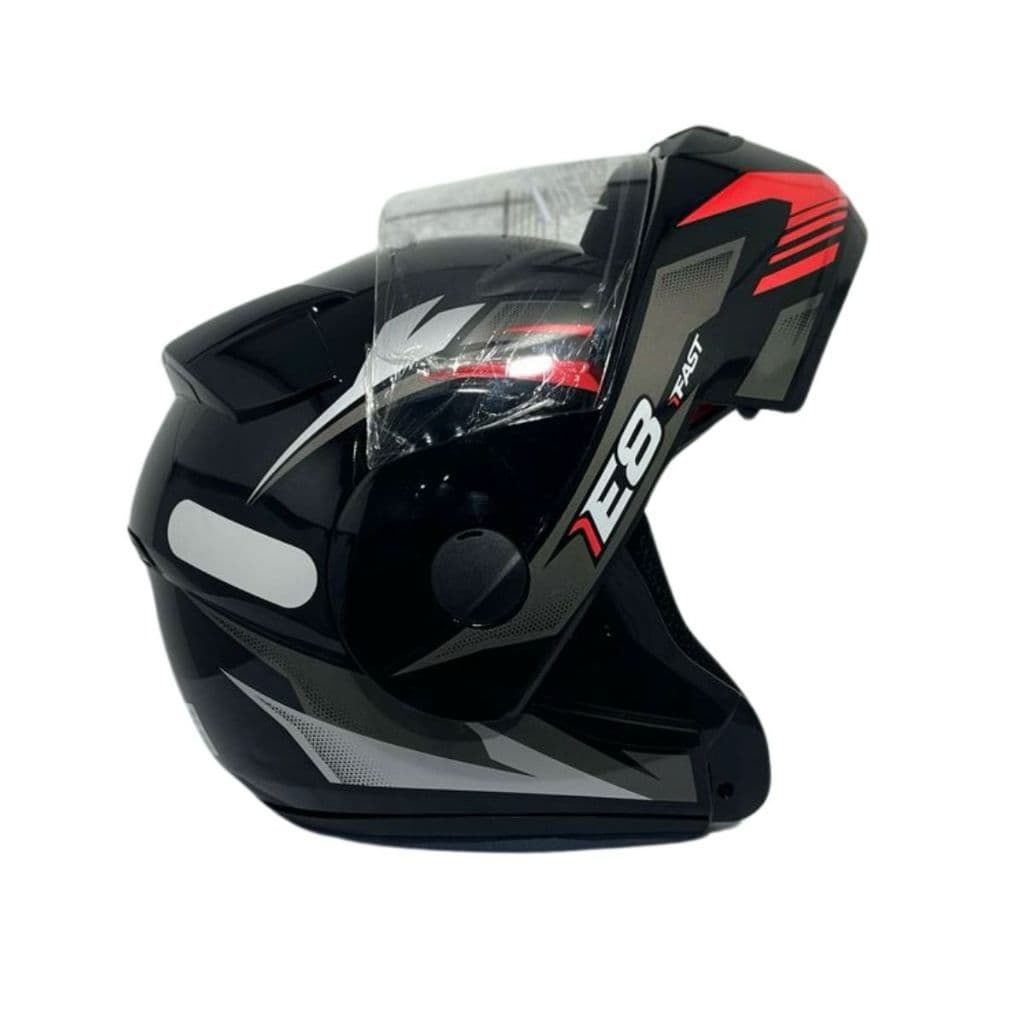 Capacete Moto Articulado Ebf New E8 Robocop Escamoteável Robocop para Motoboy