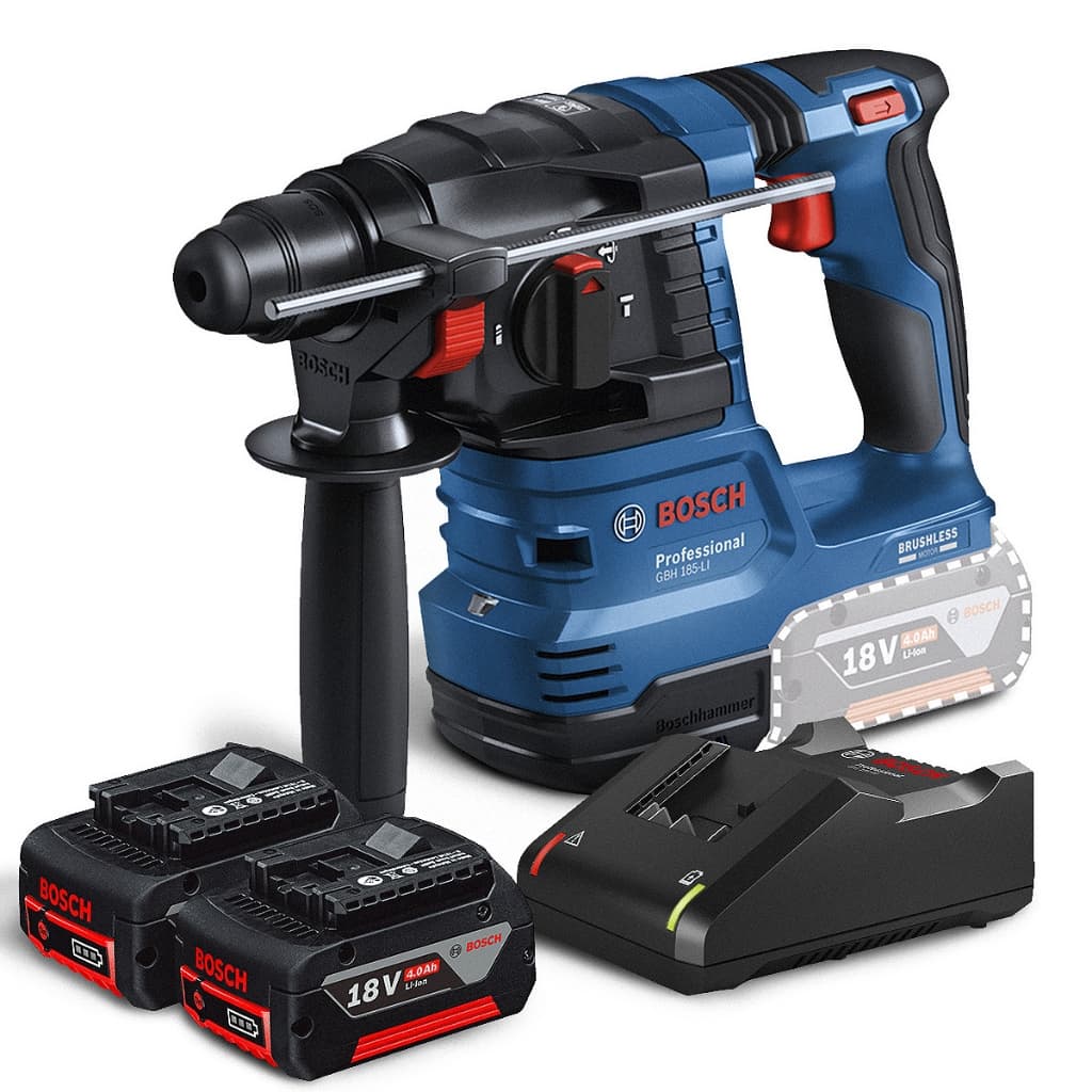 Martelete GBH 185-LI Bosch 18V Brushless com 2 Baterias
