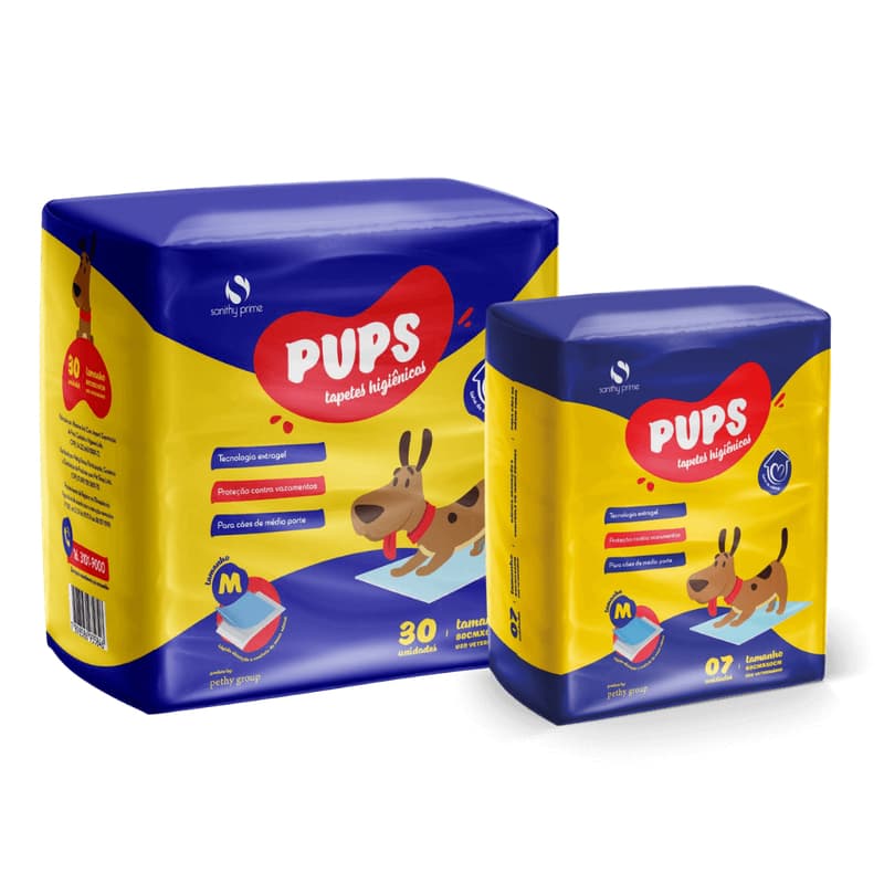 Tapete Higiênico Pups Sanithy Prime 80×60 com 30 Unidades