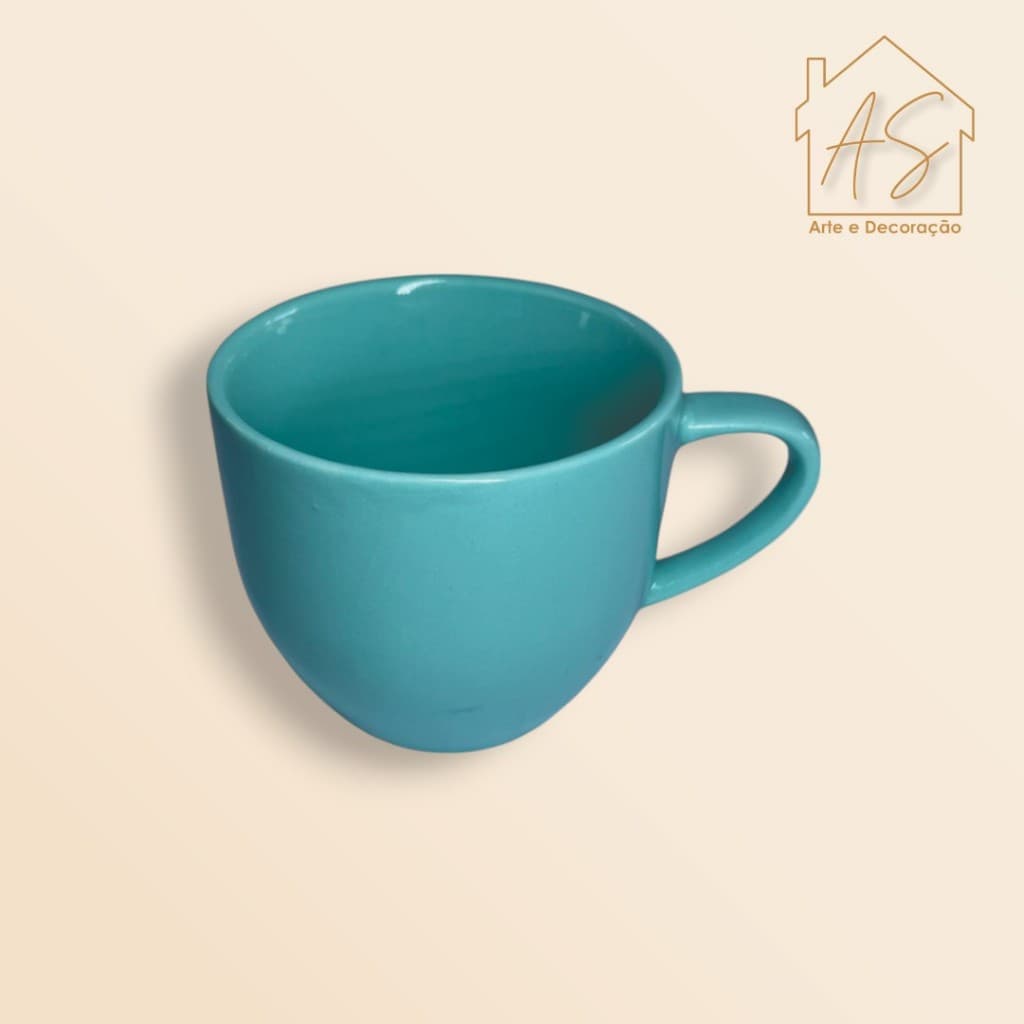 1 Xicara Café Chá Porcelana 170ml Luxo