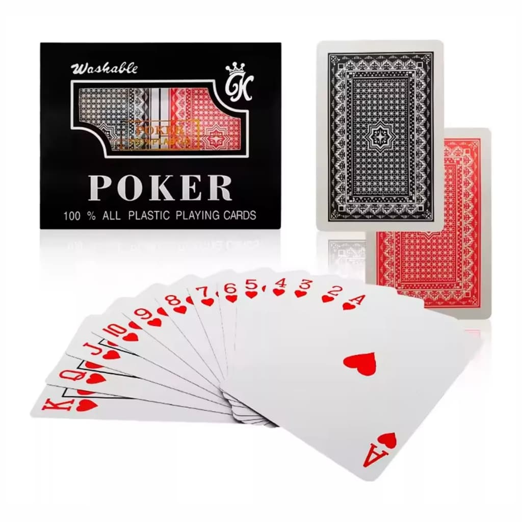 Jogo Baralho Tradicional Poker Canastra com 108 Cartas em Plástico Jogo Cartas