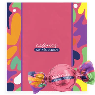 Papel Trufa 14,5x15,5cm - Calorias Rosa - 100 unidades - Cromus