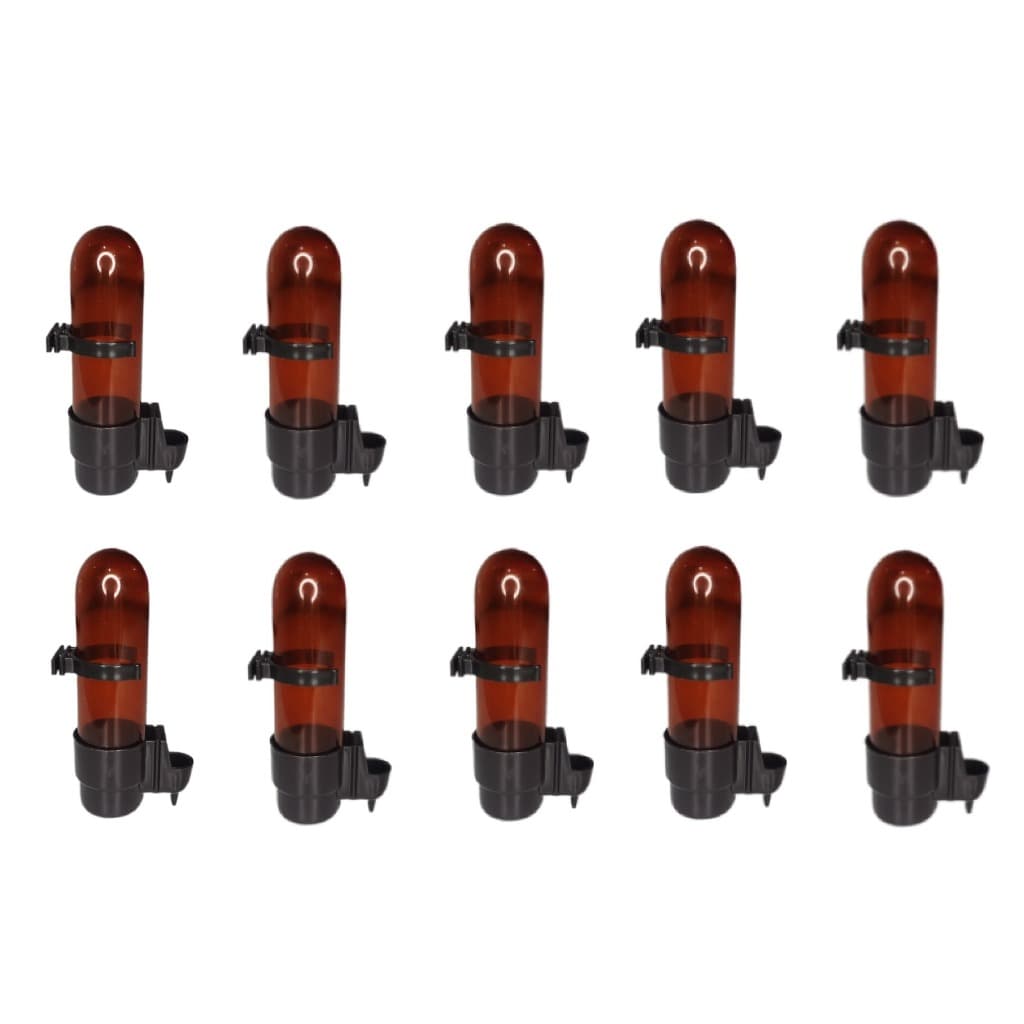 Kit 10 Bebedouros Fume Ambar 55ml Passaros Aves K42 Kotori