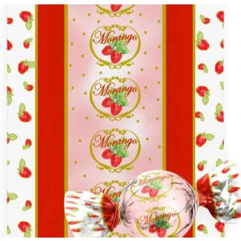 Papel Trufa 14,5x15,5cm - Sabores Morango - 100 unidades - Cromus
