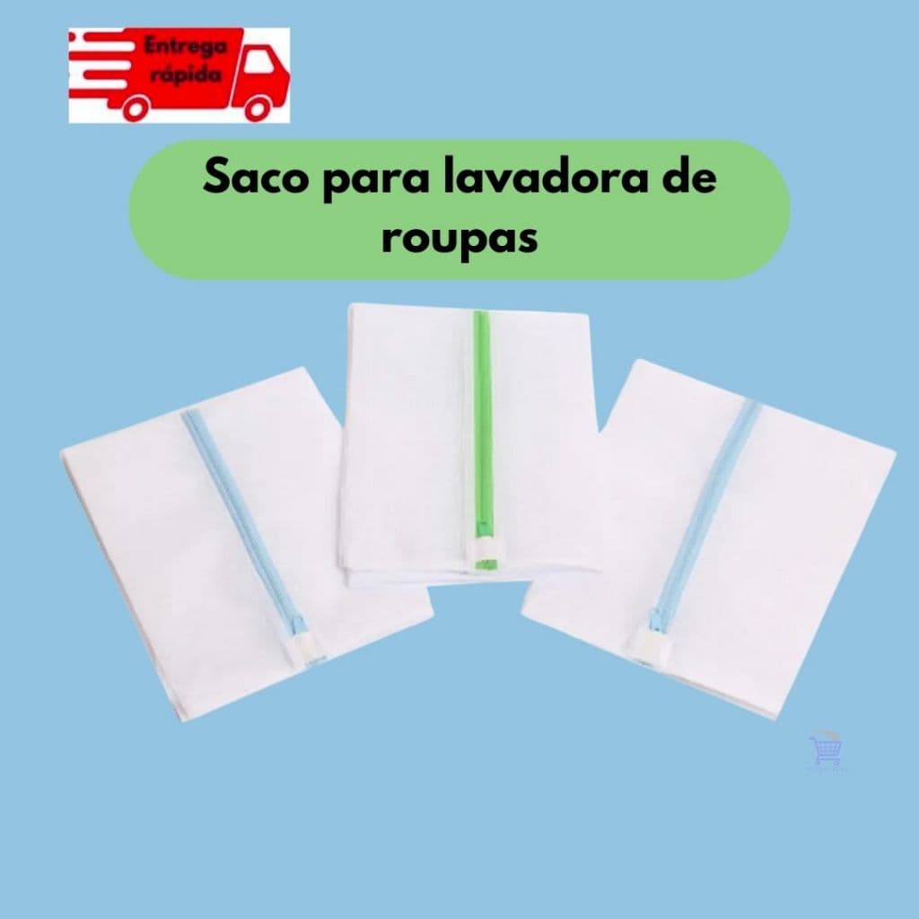 Saco Para Lavar Roupas Delicadas Poliéster Máquinas Lavanderias Casa Praticidade Promoção