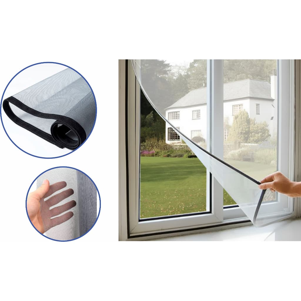 Tela Mosquiteira Janela Velcro Ajustavel Anti Inseto Mosquito 150x100 cm e 200x100cm