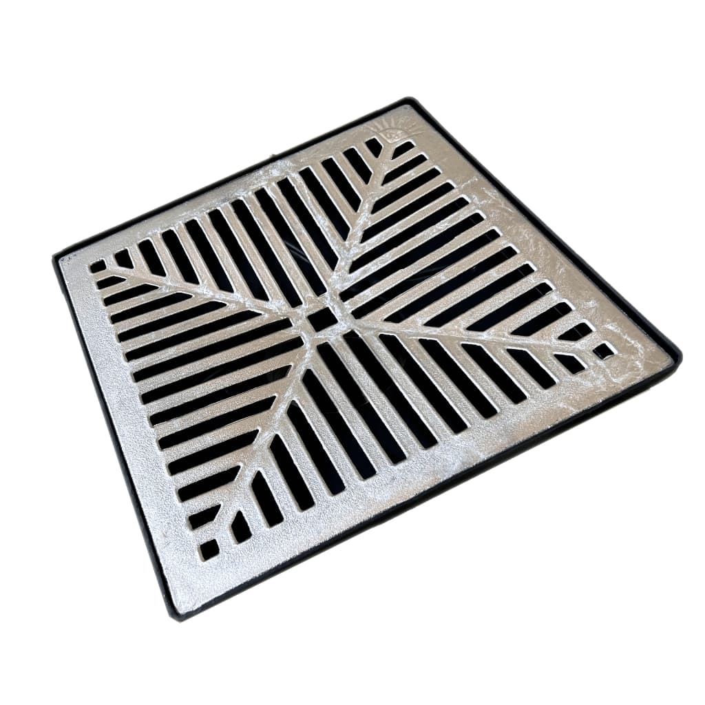 Ralo 30x30cm Grelha Aluminio Côncava com Coletor Fundo 75mm + Tela Aluminio
