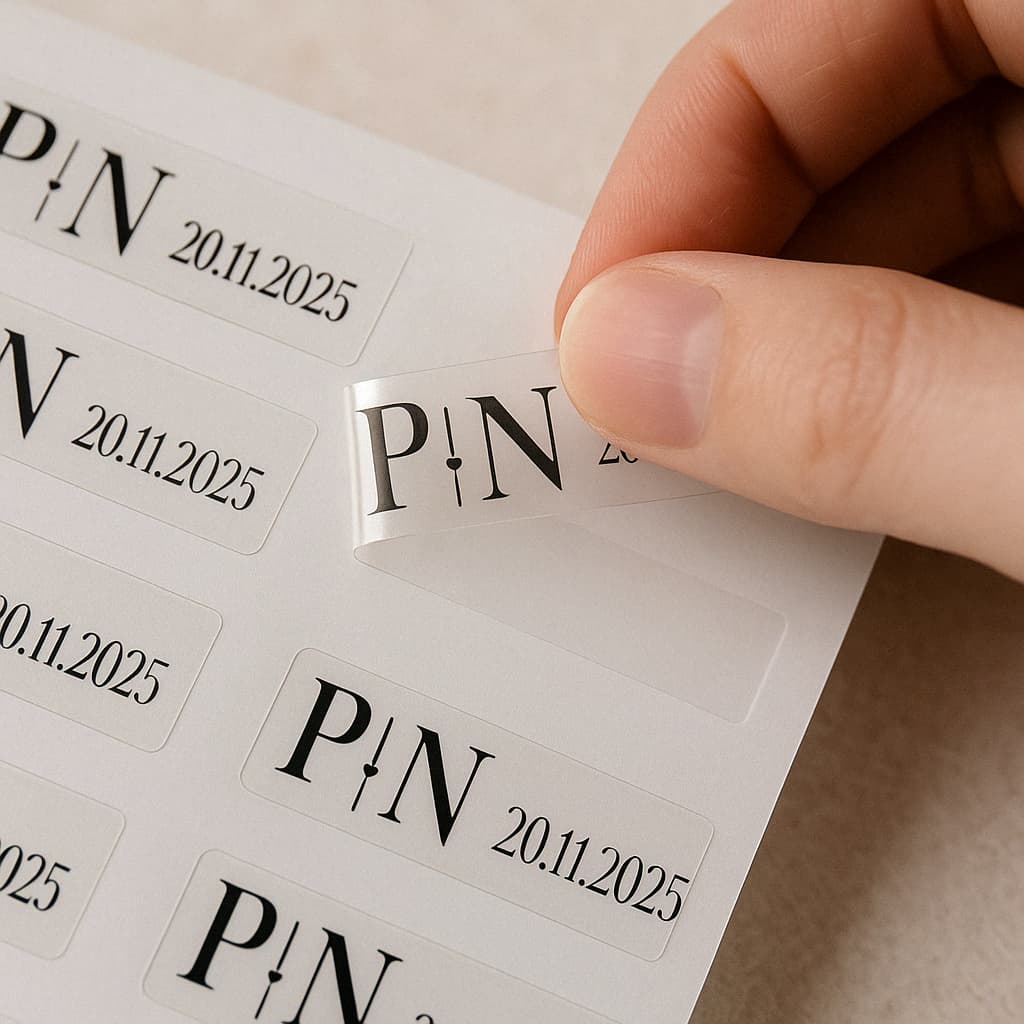 Adesivo LequeTransparente /para Casamento Brindes Lembrancinhas Personalizado Iniciais e Data • 5x1cm •