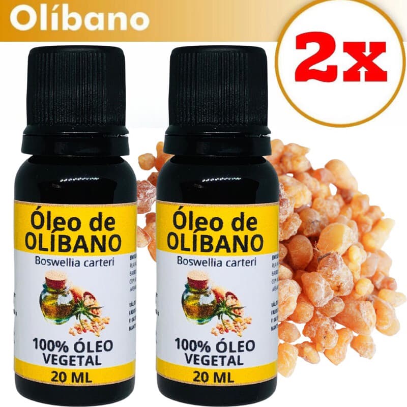 kit 02 Òleo Essencial de Olíbano Puro Clareador de Pele - Olíbano ajuda com Melasma - Estrias| Massagem Aromaterapia