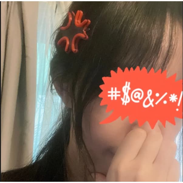 Prendedor de cabelo anime bravo cosplay angry 💢