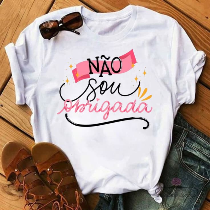Camiseta Frases Personalizadas Mulheres Fortes Divertida Alto Astral