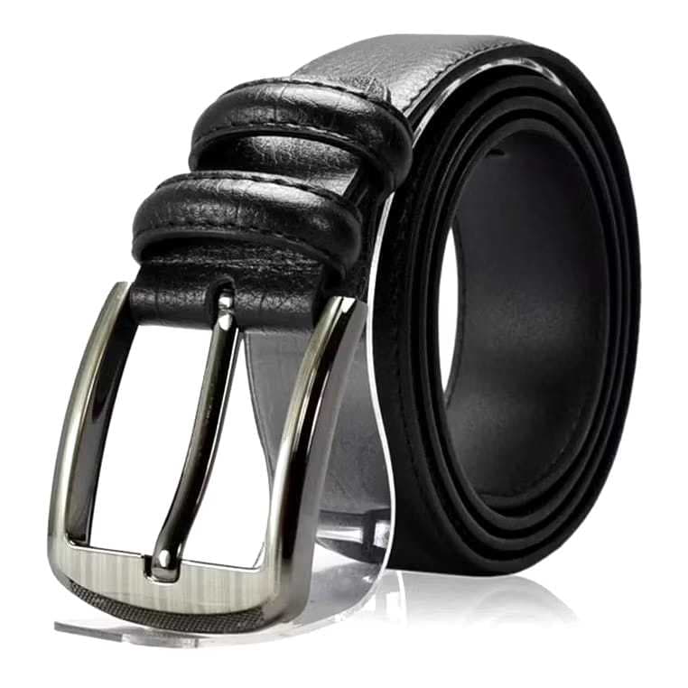 Cinto Belt Largo Masculino Social Couro Preto