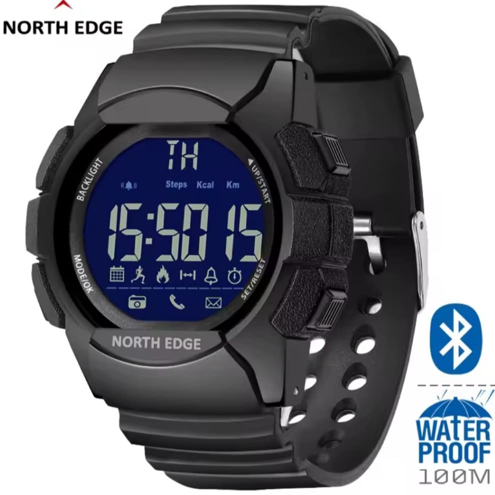 Relógio Masculino Esportivo Militar Resistente à Água 100m North Edge Cronômetros Pulso iOS Android