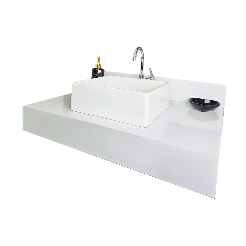 Bancada Branca Porcelanato 70x45 Envio Rápido Mega Oferta
